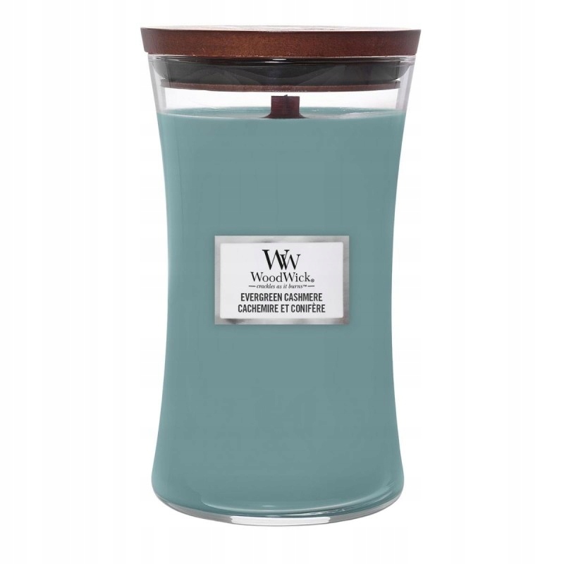 Woodwick velký Evergreen Cashmere