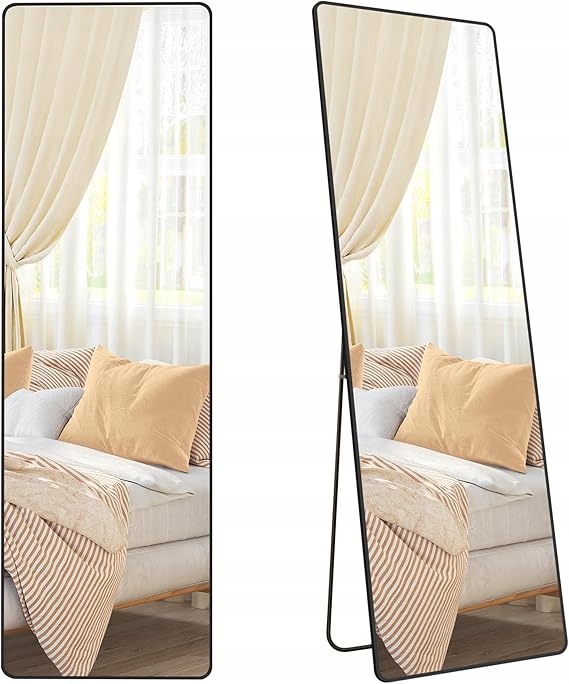 Plnohodnotné zrkadlo Songmics 160×50 cm čierne