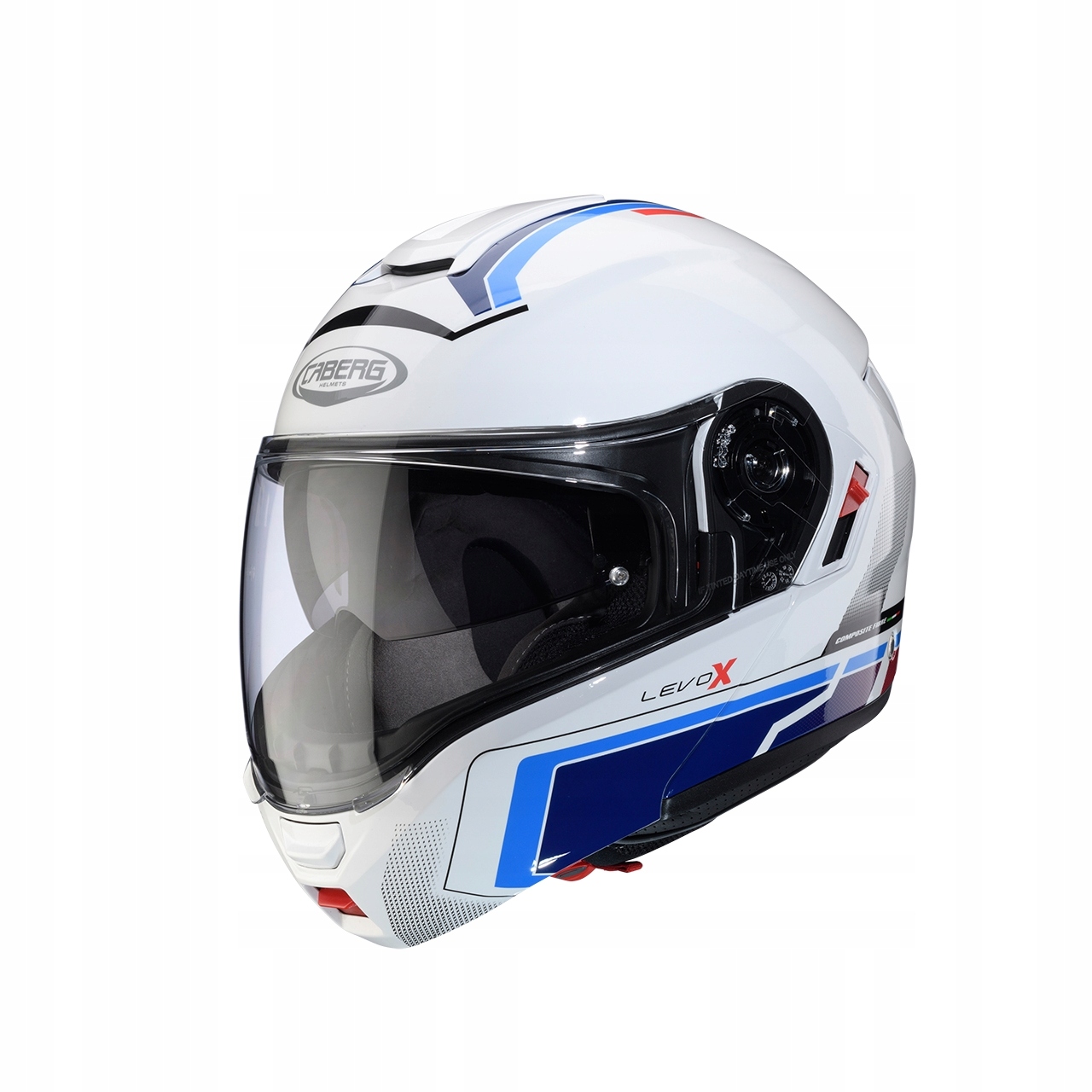 Caberg Flip-up Čeľusťová Prilba Model Levo X Elite Farba Biela/modrá/modrá