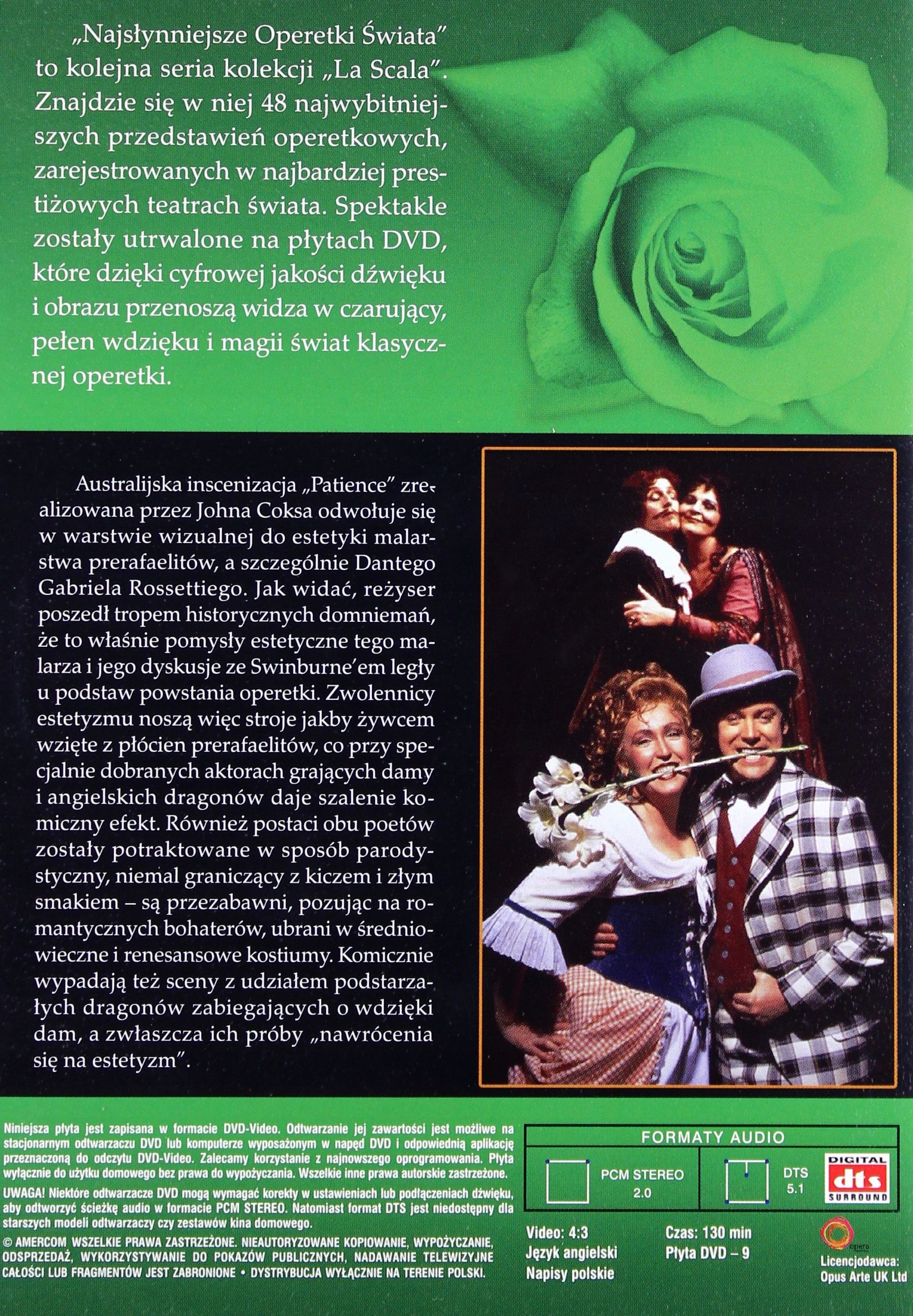 KOLEKCJA LA SCALA: OPERETKA 10 - PATIENCE Gatunek musicale