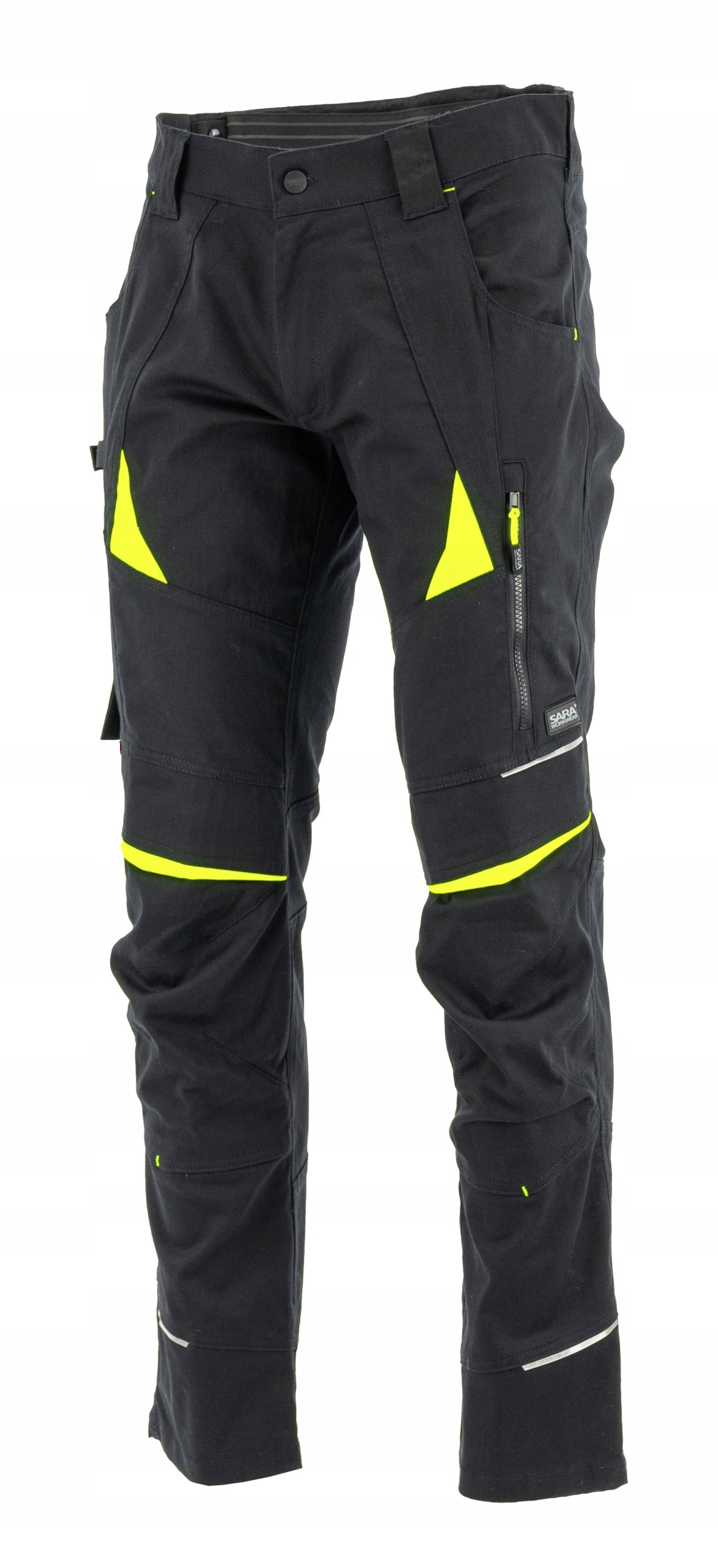 Spodnie robocze robocze do pasa bawełniane Cottonflex Czarne stretch 56