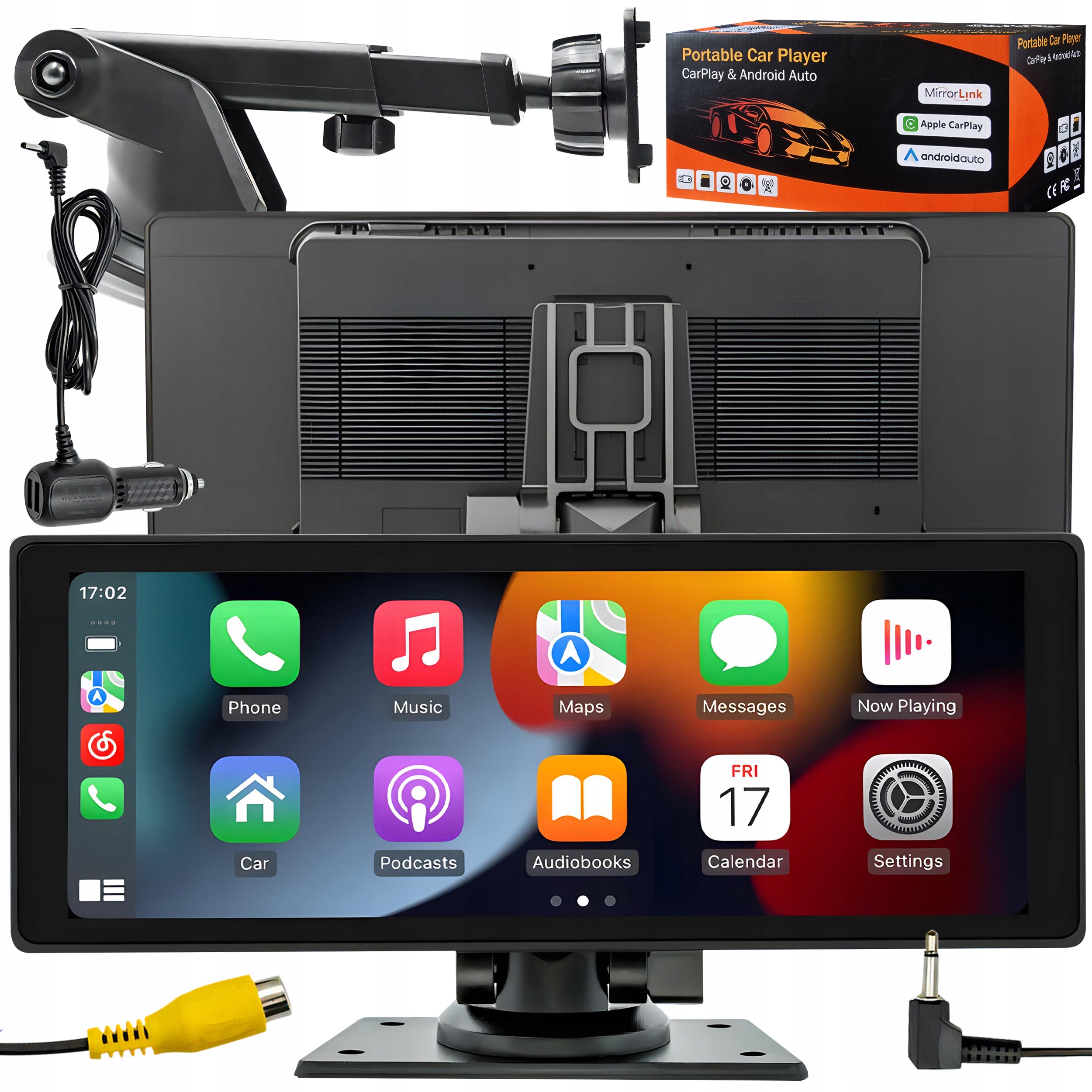 Radio Samochodowe Android Auto AirPlay Mirror Link Ekran 9,3" Nawigacja XL