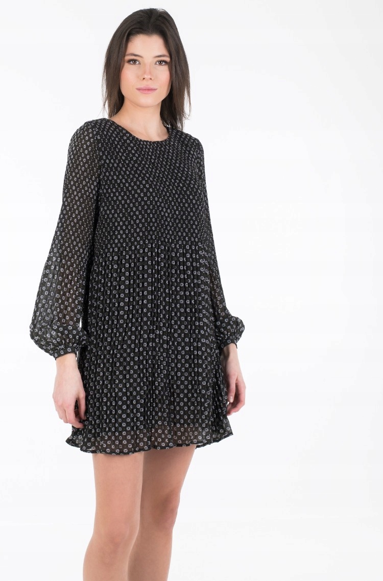 Pepe Jeans Černé Šaty Mini Se Vzorem Květin (L)