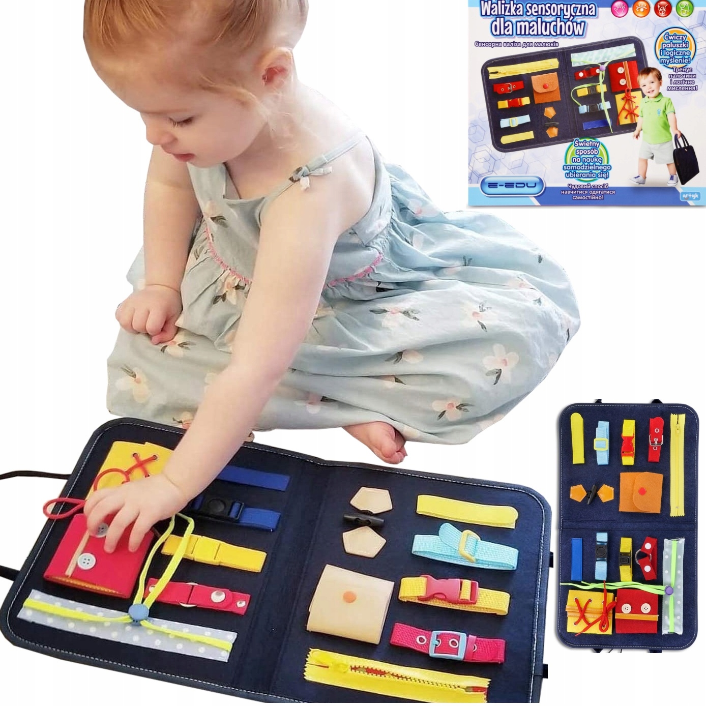 

Tablica Manipulacyjna Sensoryczna Torba Montessori