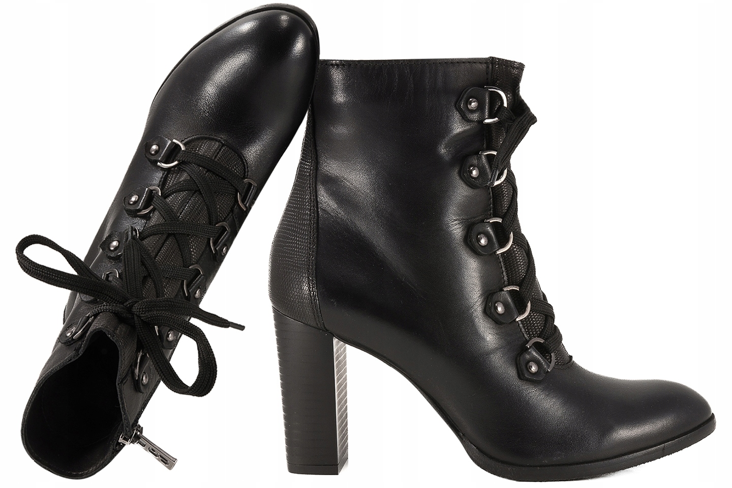 Simen 9845 Kozačky Dámské Kožené Kotníkové Boty Zimní Zateplené Na Podpatku 38