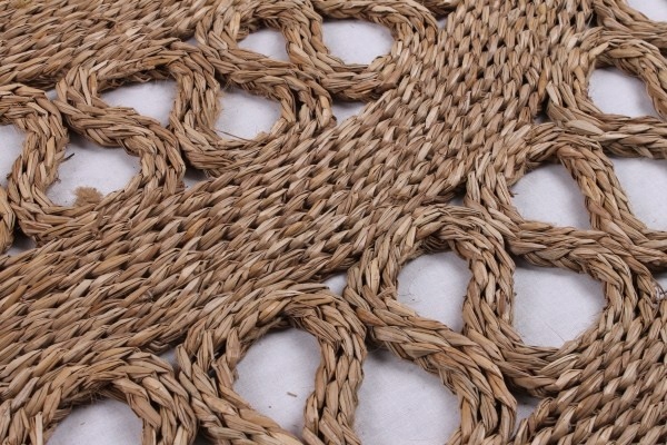 OWALNA MATA PODŁOGOWA Z TRAWY MORSKIEJ 90x120 cm Szerokość produktu 90 cm