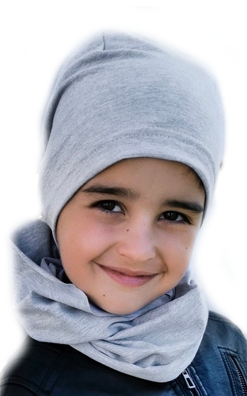 KOMPLET CZAPKA i KOMIN chłopięcy WIOSNA kol. 3-6L Rozmiar 48-50 cm