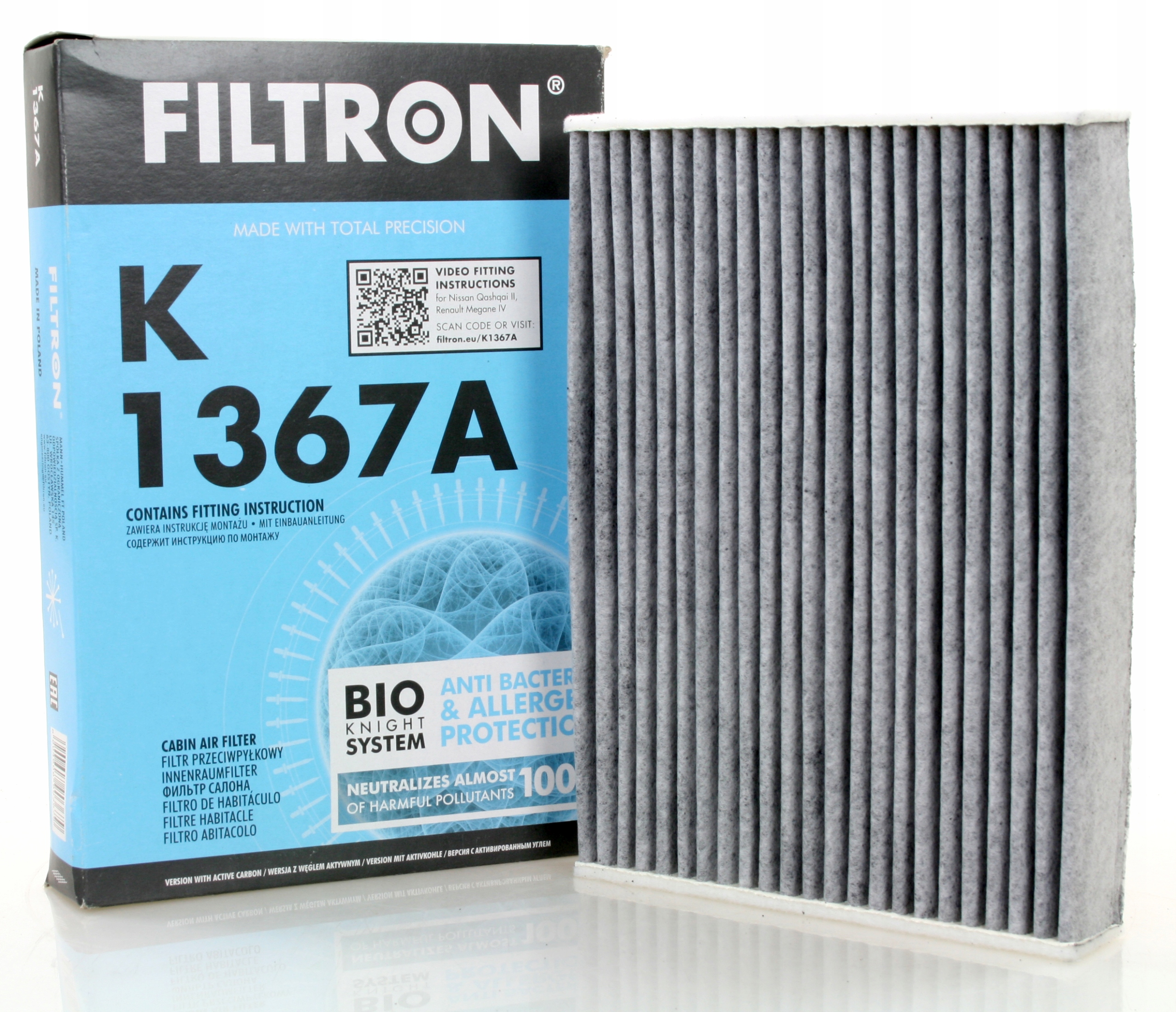 

Filtr kabinowy węglowy Filtron K1367A Renault