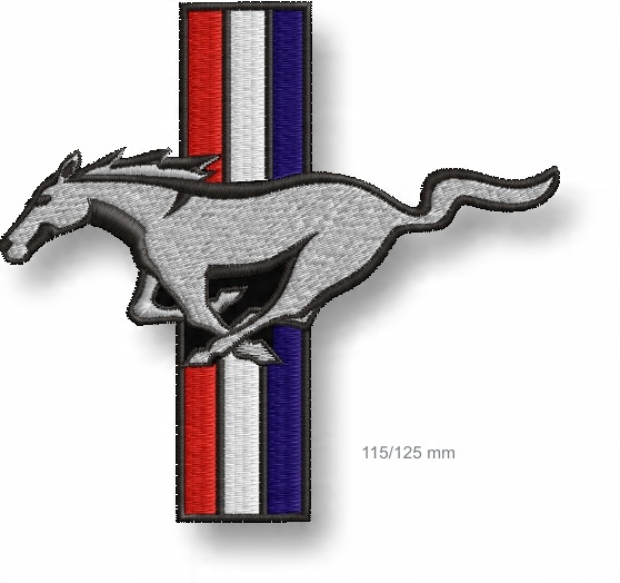 

Naszywka termo haft Ford Mustang 125/115 (duża)