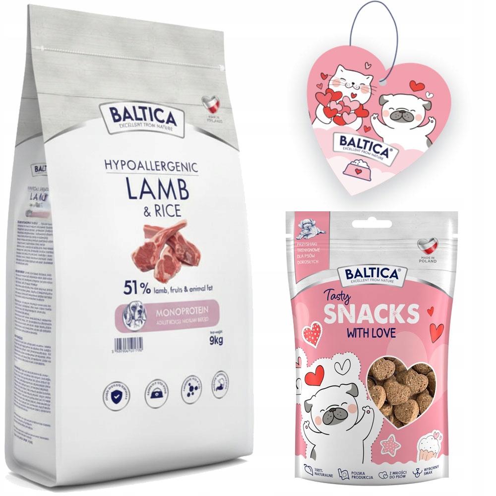 Levně Baltica Adult Lamb & Rice Jehněčí S Rýží M 9 kg Průměr Plemene