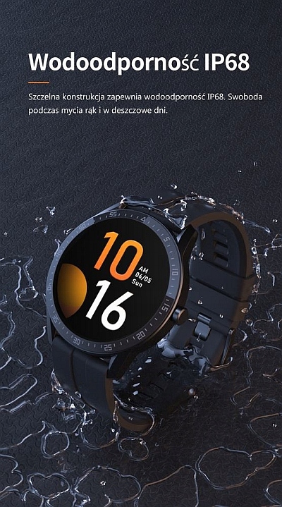 NOWY SMARTWATCH G.ROSSI IP68 KALORIE KROKI ZESTAW Kolor granatowy
