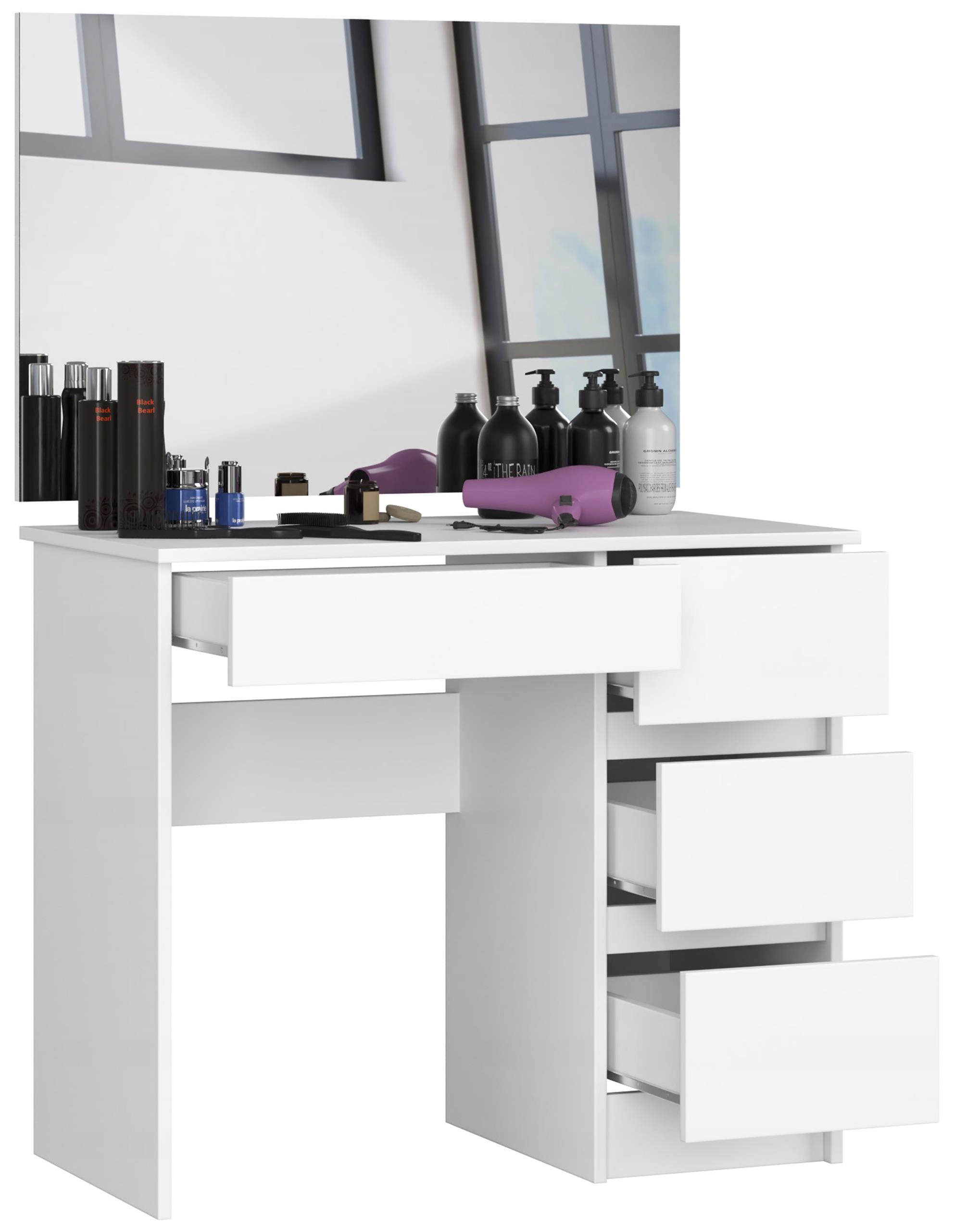 Kozmetická toaletka 90 cm biela pravá T-6/SL 90x60 Akd