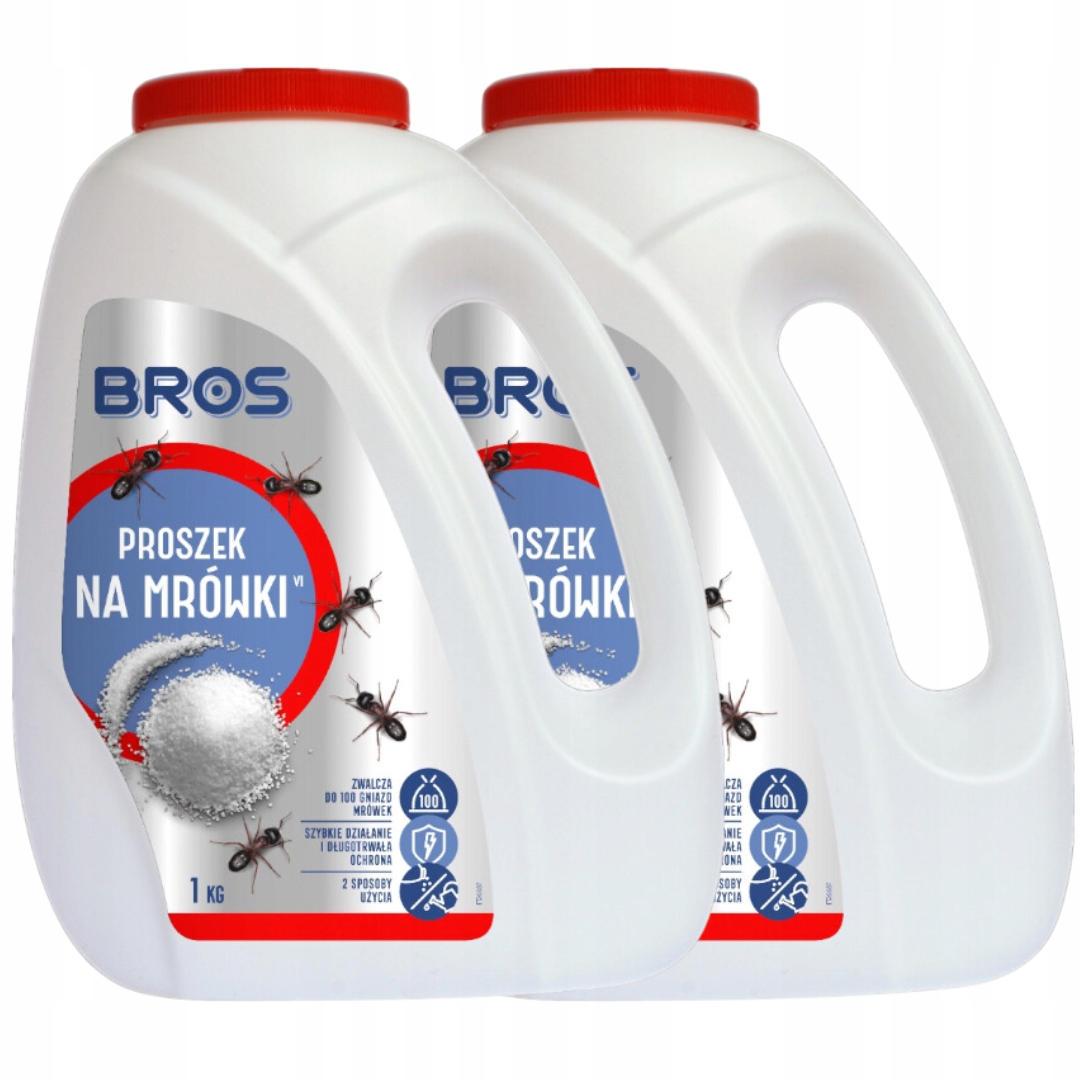2szt xBROS Proszek Środek Na Mrówki 1kg Likwiduje Gniazda Szybkie Działanie