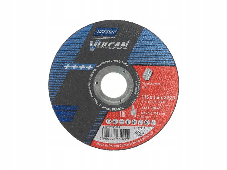 

Tarcza Do Cięcia Inox Norton Vulcan 115x1,6x22,23