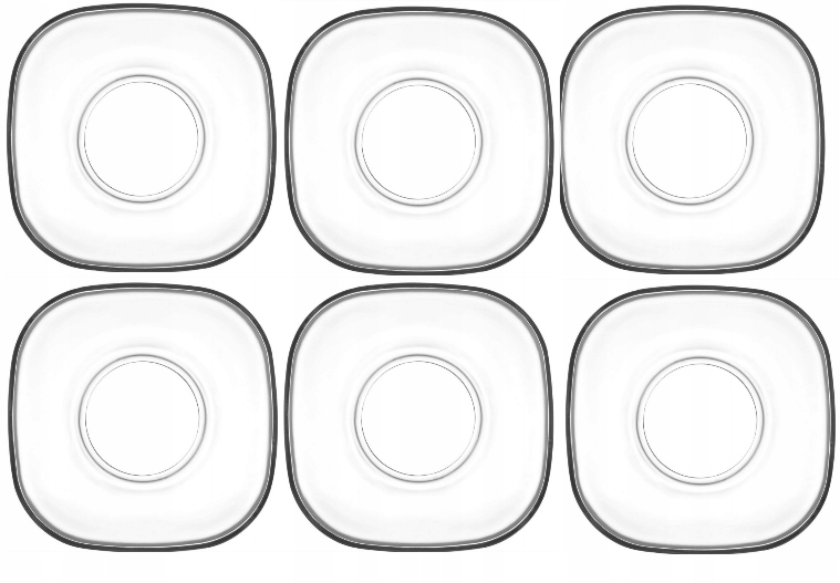 Komplet spodków szklanych uniwersalnych LAV ZEN 12.4 cm 6szt kpl