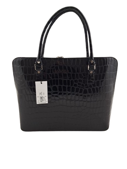 Verso kabelka z přírodní kůže Croco 3473 barva černá žena