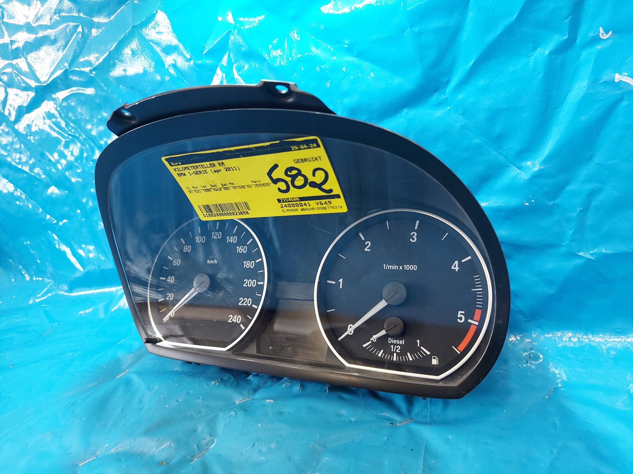dials clock BMW 1 2011 R 2.0 TD 924233201