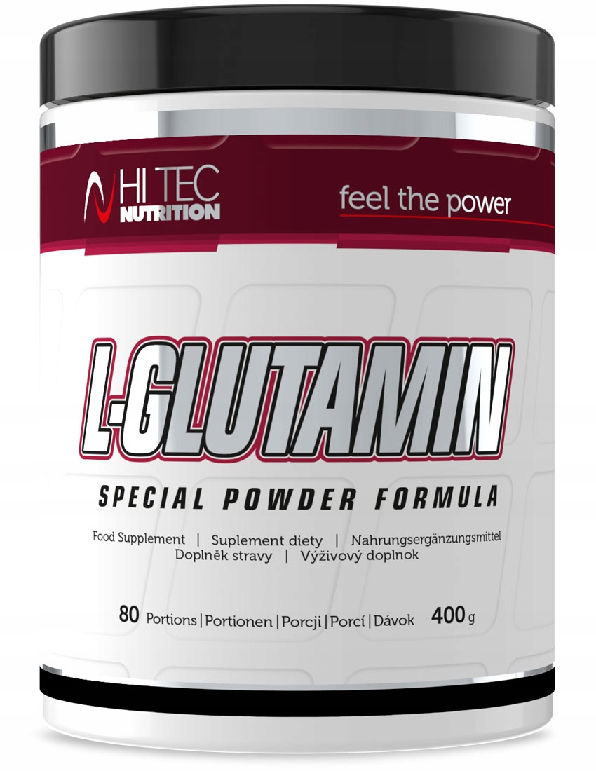 Hi Tec L-Glutamin 400 g Glutamin Aminokyseliny Socha
