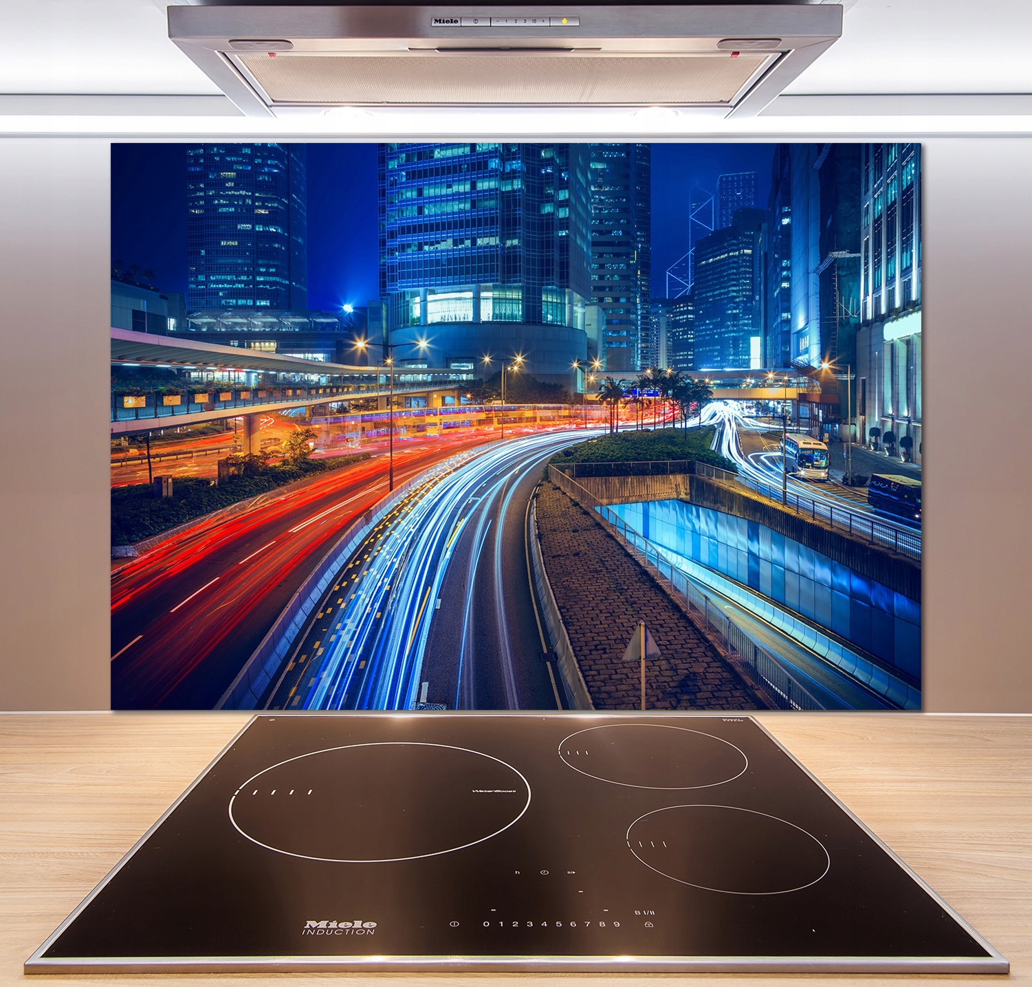 

Panel do kuchni Hongkong nocą 100x70 cm + Klej