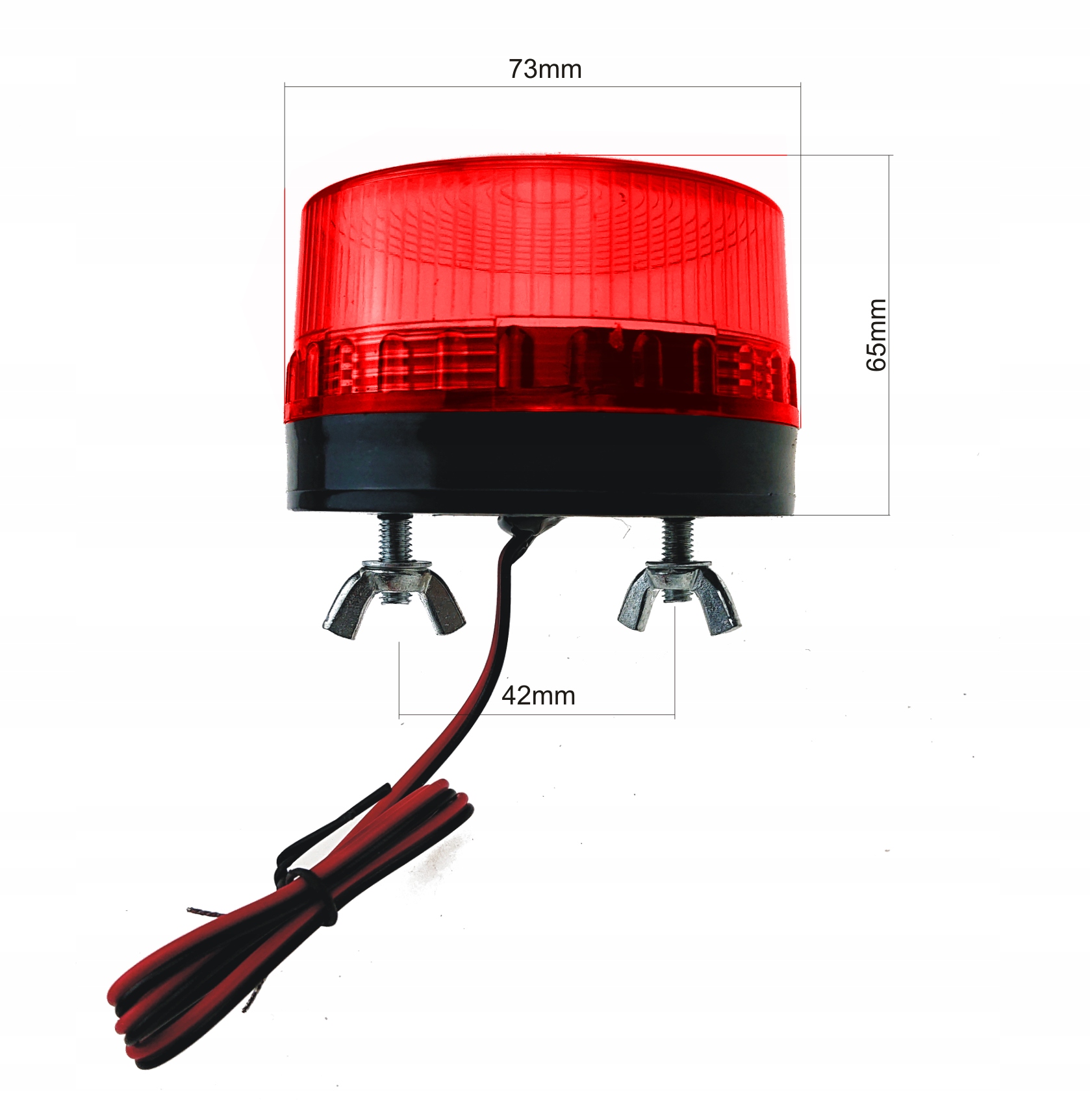 LAMPA BŁYSKOWA SYGNALIZACYJNA OSTRZEGAWCZA KOGUT LED DO BRAMY EWAKUACJI 12V Zasilanie 12 V