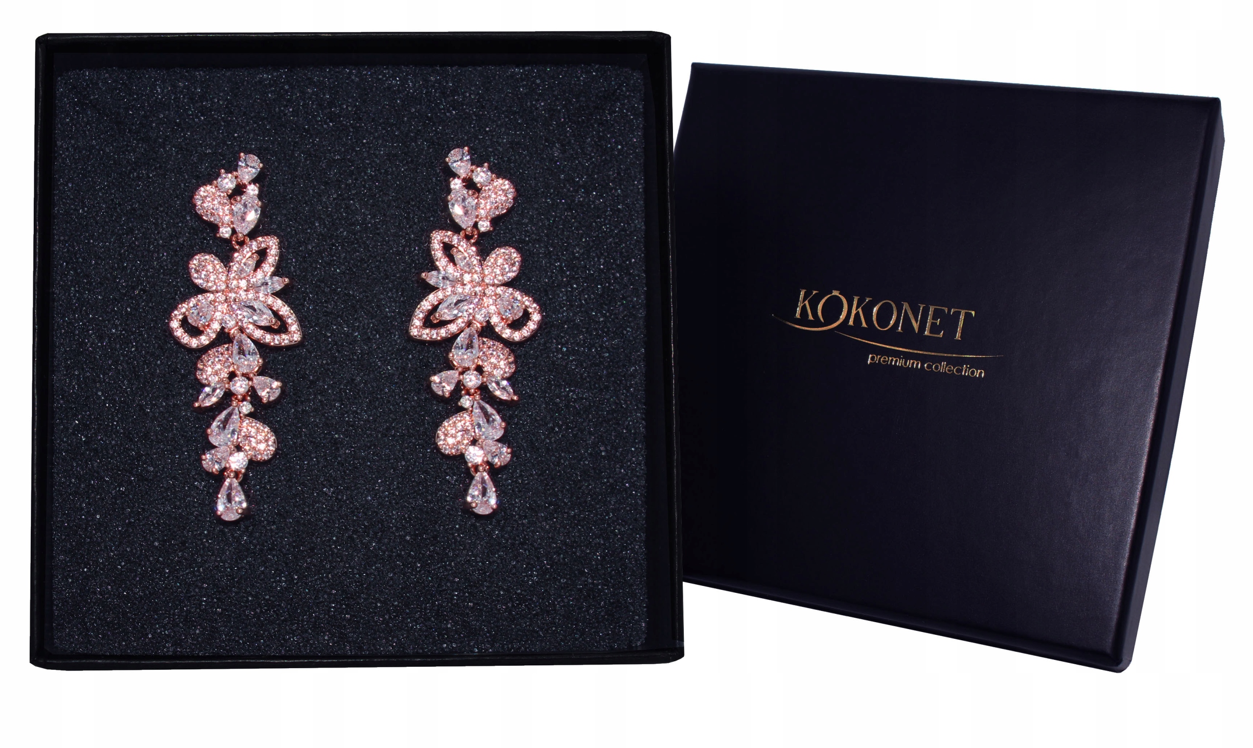 Náušnice růžové zlato Efektní svatební záruka