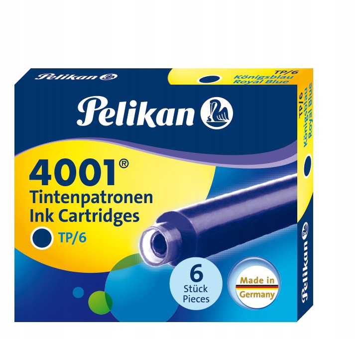 

Naboje do piór Pelikan krótkie niebieskie /op. 6