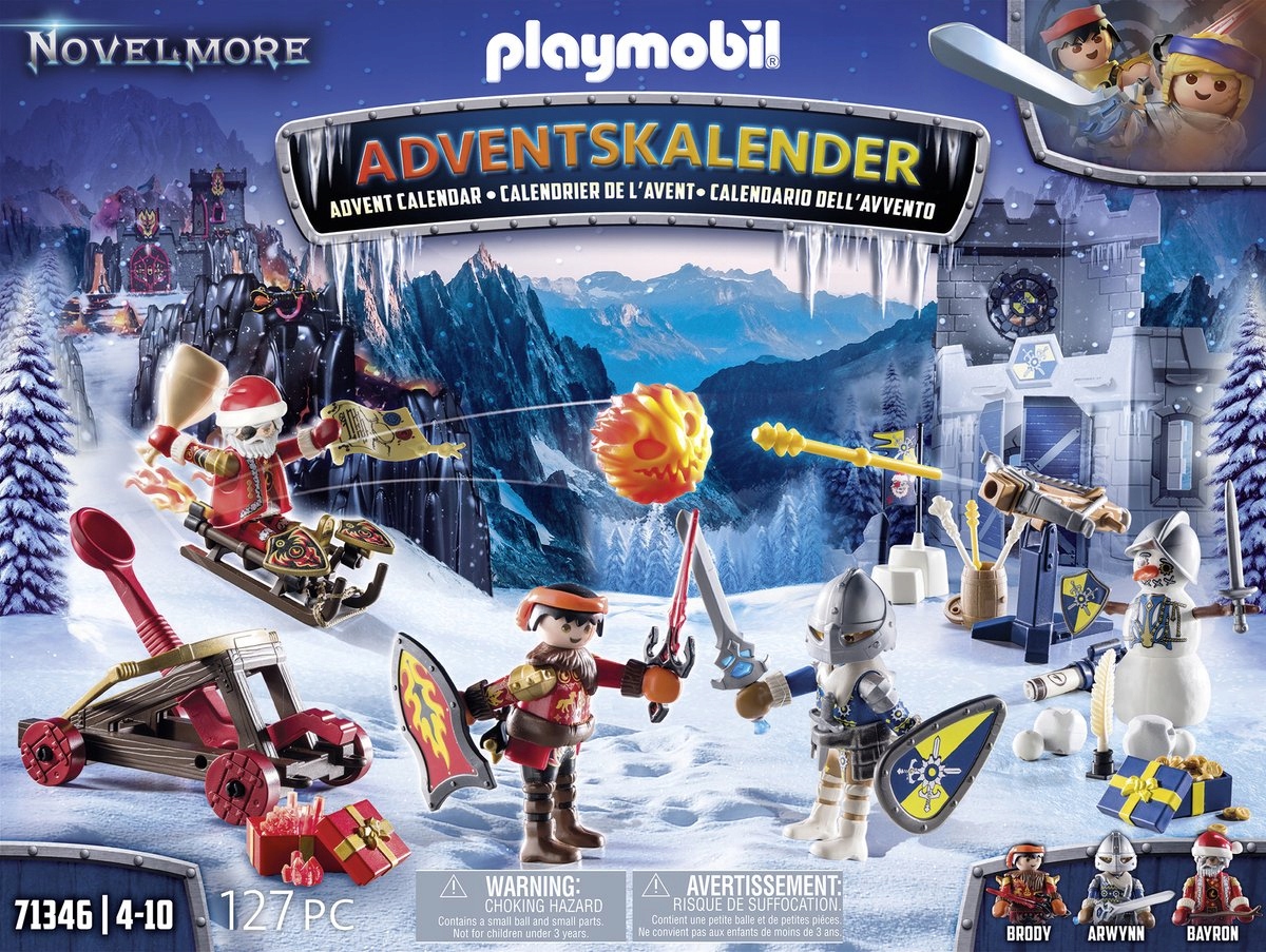Адвент-календарь Playmobil Novelmore 71346 Битва на снегу, рыцари, 127 деталей, от 4 лет — фото 2