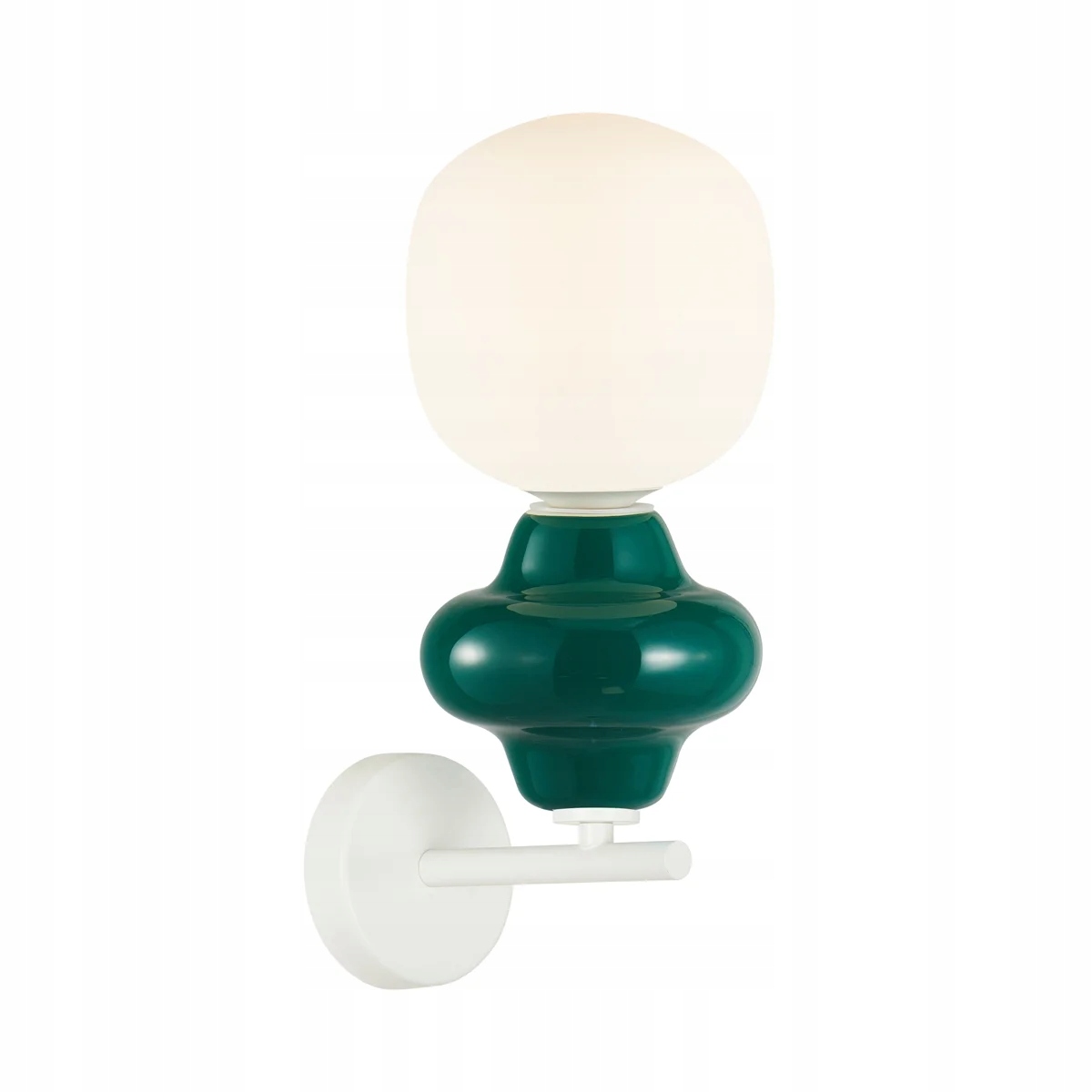 Nástenné svietidlo Italux Latera art deco, zeleno-biele, keramické, 40W, E14
