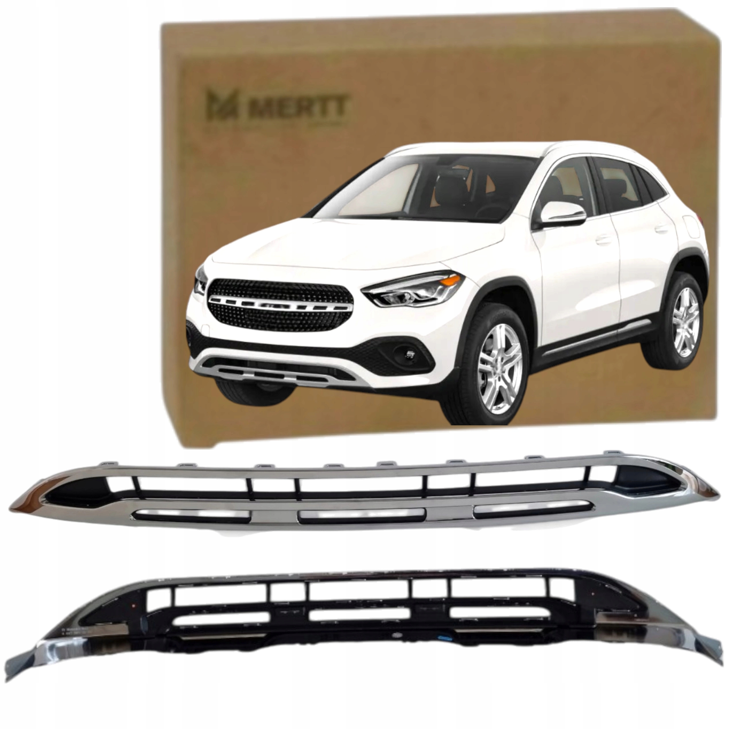 Mercedes Gla W247 2019- Lišta Atrapa Nárazníku Obyčejná A2478805901 chrom