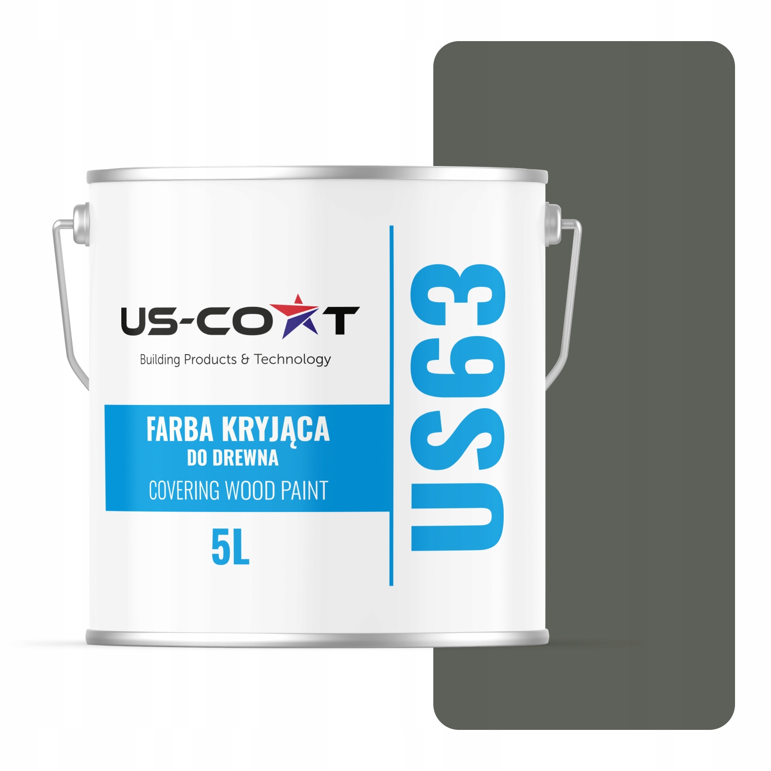 Barva Na Dřevo Kryjící Dveře Renovace Šedo-zelená RAL7009 Lesk 5L