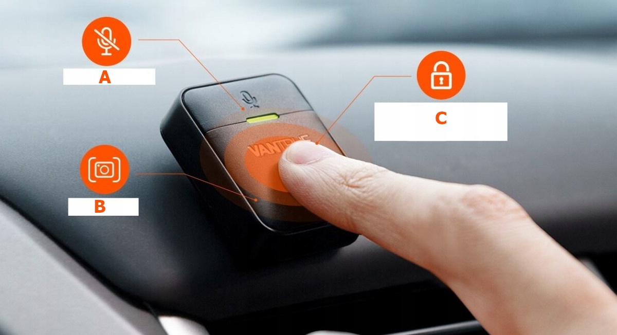 REJESTRATOR VANTRUE N4 PRO 3CH + PILOT ACC 256GB Komunikacja GPS Wi-Fi