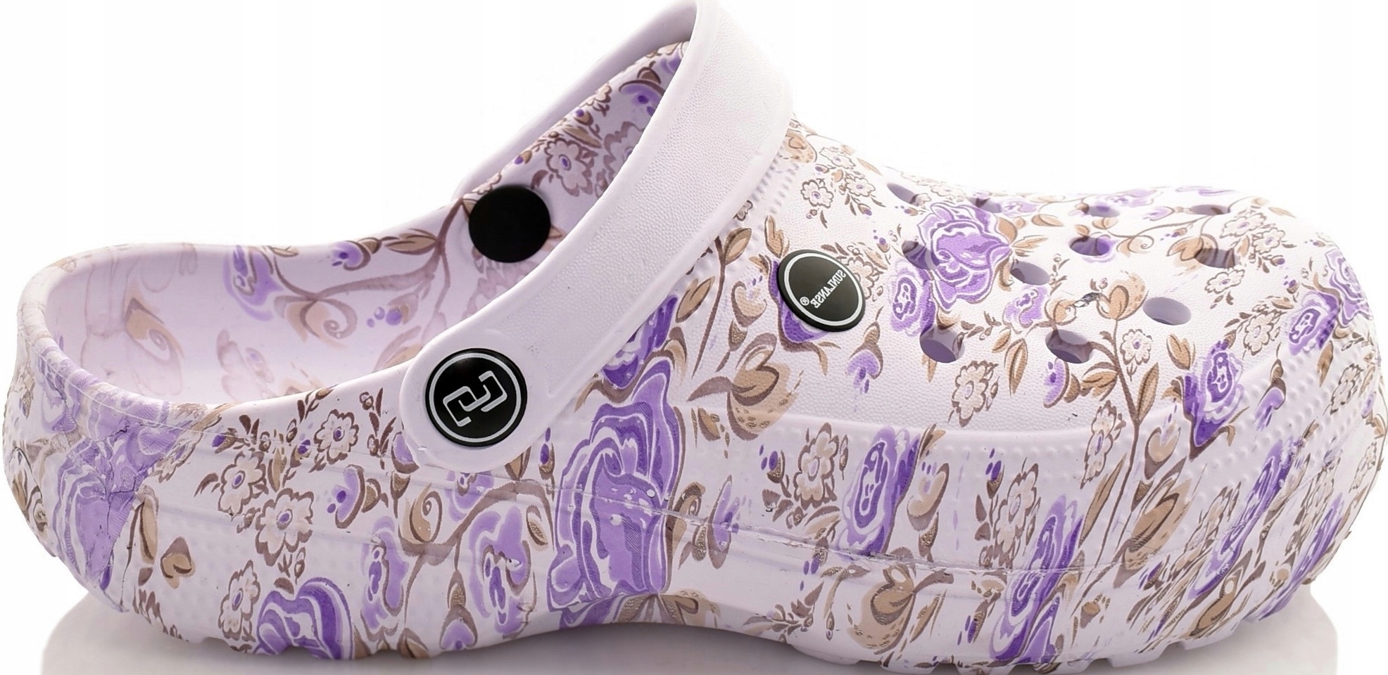 DAMSKIE KROKSY KLAPKI PIANKOWE KWIATOWY WZÓR LEKKIE CHODAKI OGRODOWE