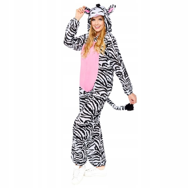 Kostým pro dospělé Zebra Safari Kostým Kombinéza, vel XXL