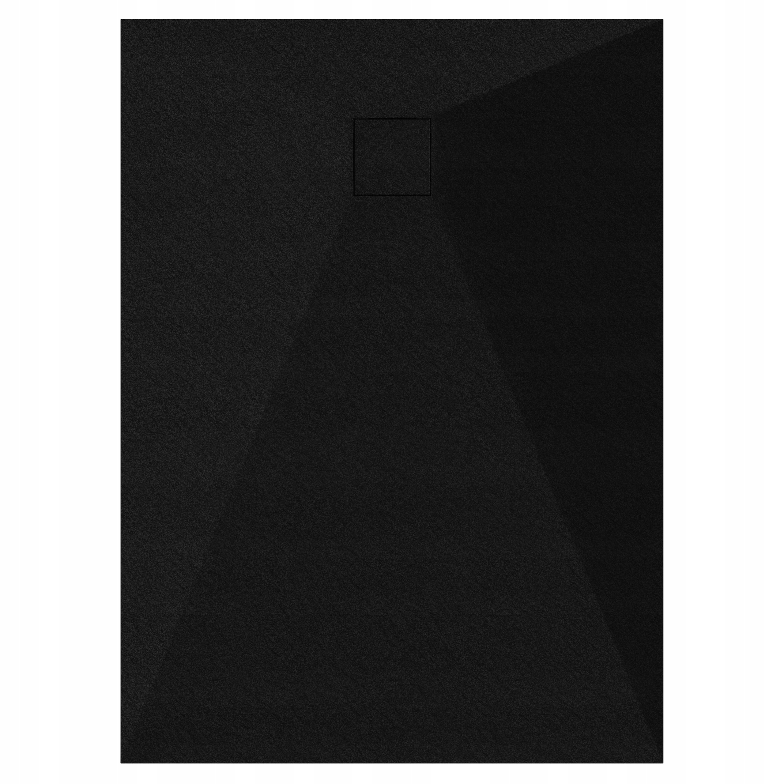 Sprchová Vanička Obdélníková 80x70 Smc Kamenná 2,6 CM Černý Sifon