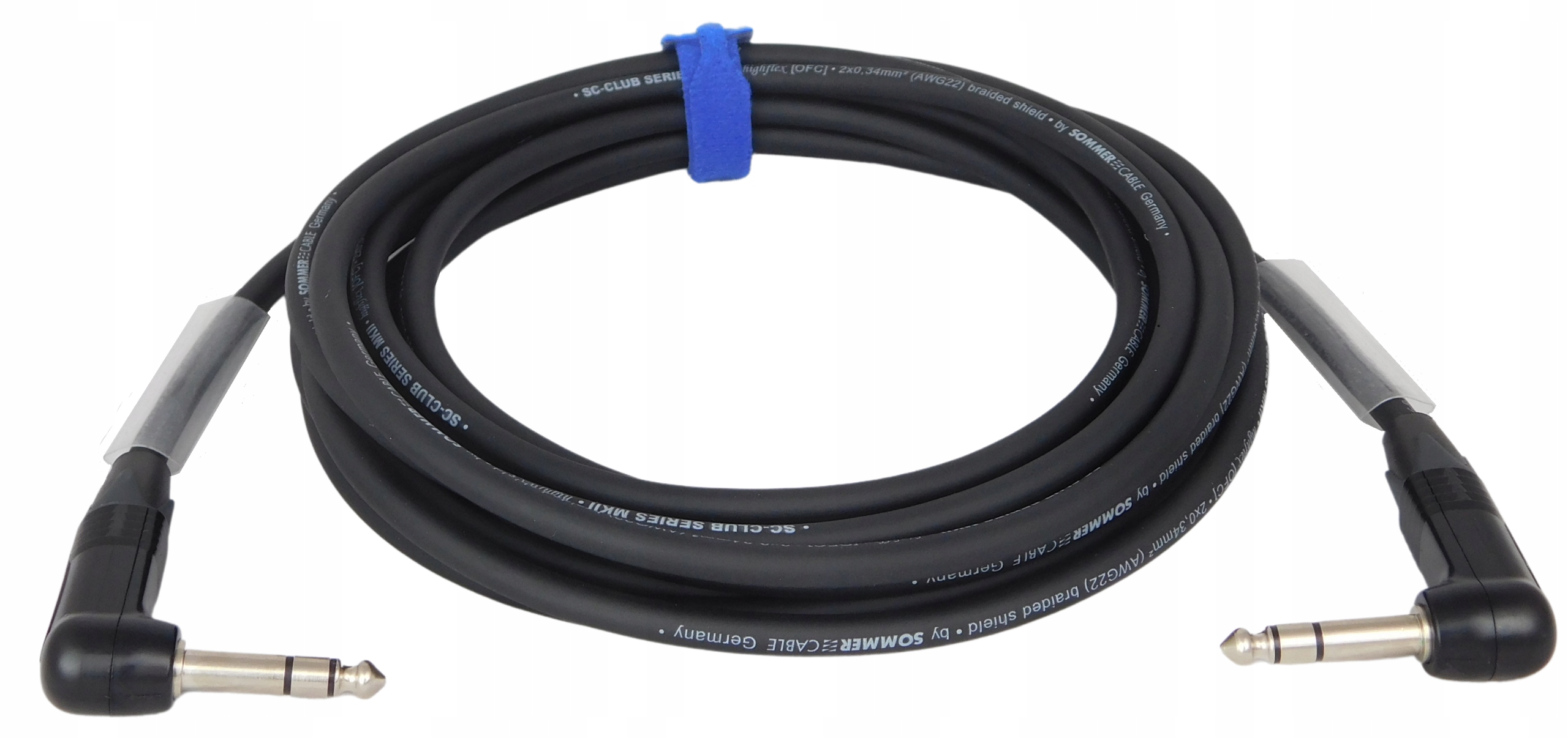 Kabel Sommer Jack 6,3 mm Neutrik Stereo Úhlový 15 m