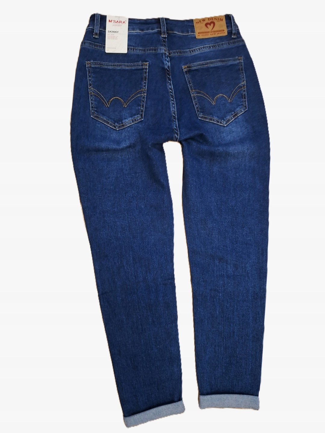 M.sara Spodnie Jeansowe Rurki Przecierane Life's Premium 42/XL