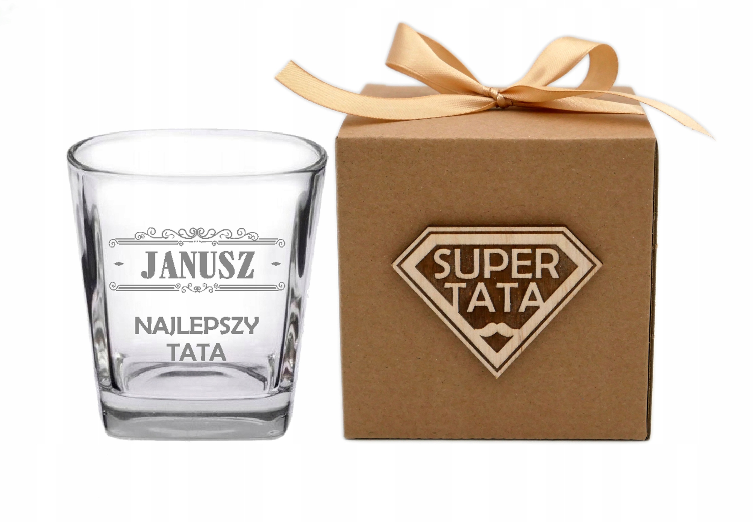 

Na Dzień Ojca Dla Taty Szklanka Grawer+box
