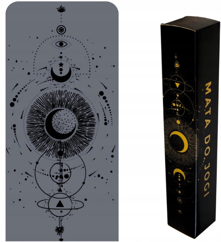 Prémiová Podložka Na Cvičení Jógy, Těžká, Pu Kaučuk, Vzor Měsíce, Protiskluzová