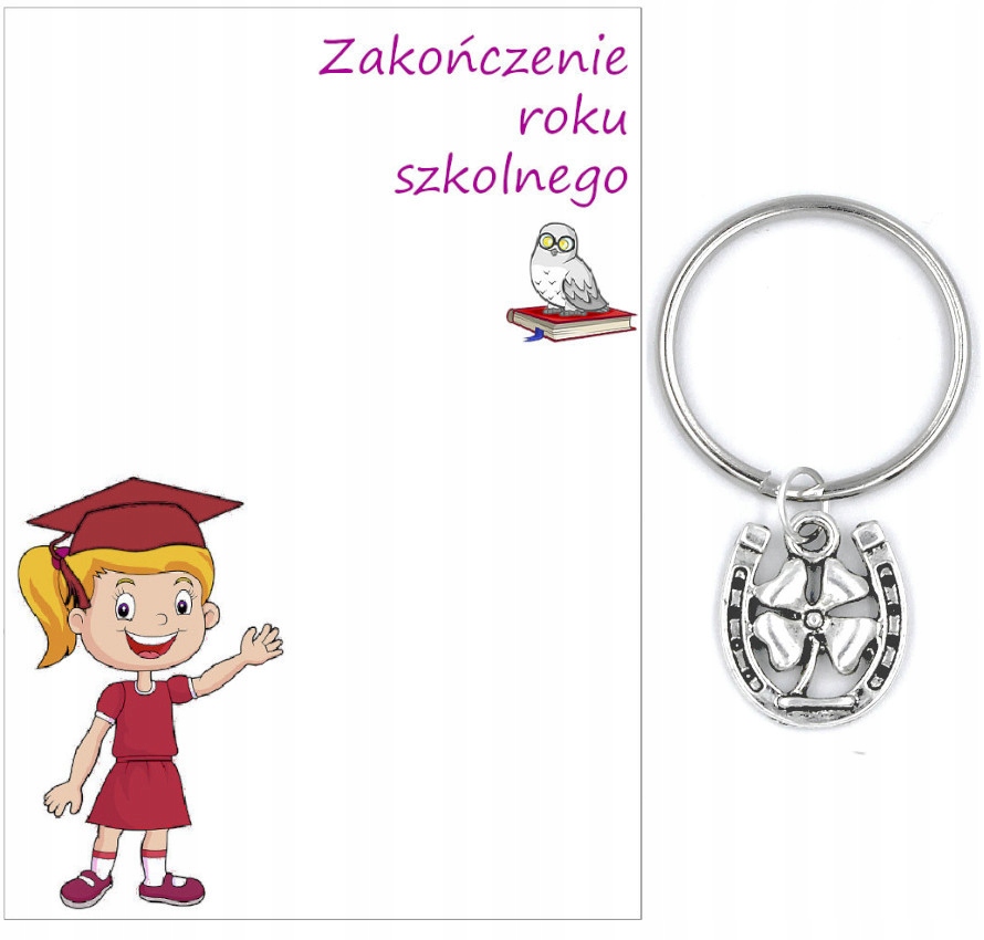 

Brelok Podkowa Dziewczynka Prezent Klasa Szkoła