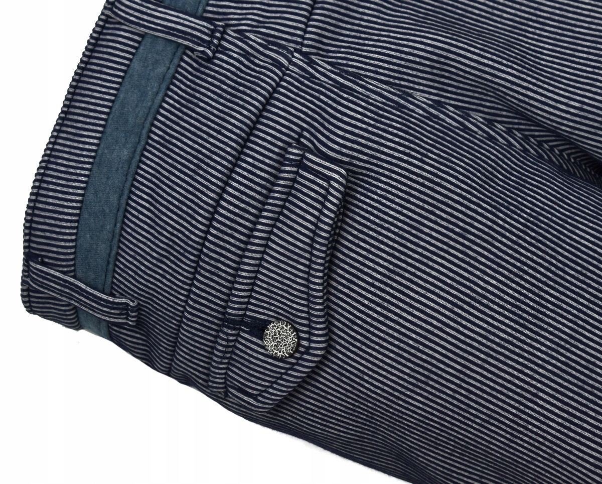 CEST Granatowe SPODNIE Ocieplane Polarem Prążki - 134/140 Marka Inna marka