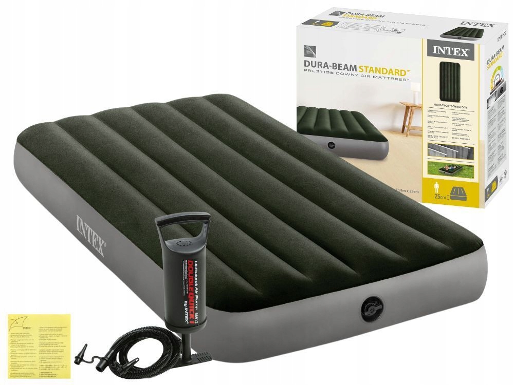 Materac Dmuchany Jednoosobowy Łóżko z Pompką 191x99x25 Intex 64107