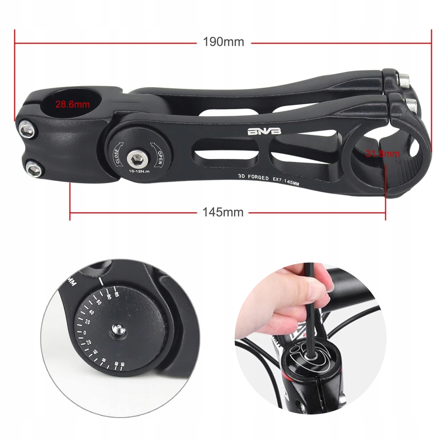 ROWERU MOSTEK WSPORNIK KIEROWNICY REGULOWANY Model 6BA0026MM