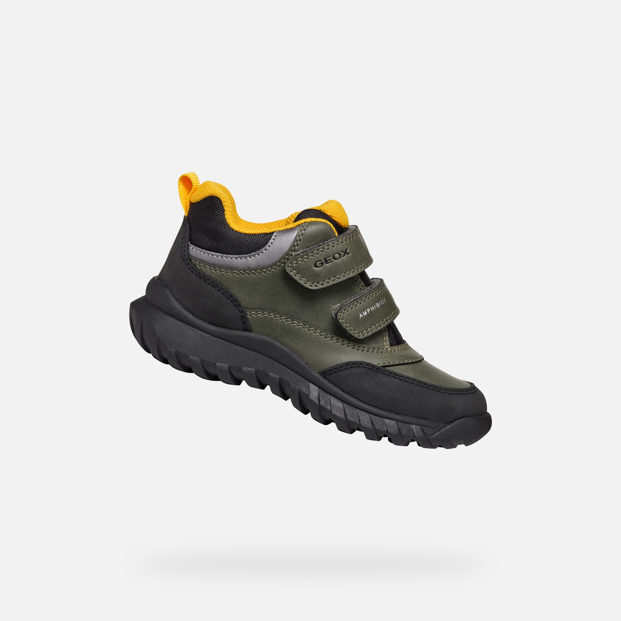 Khaki chlapecká kotníková obuv Geox Simbyos Abx