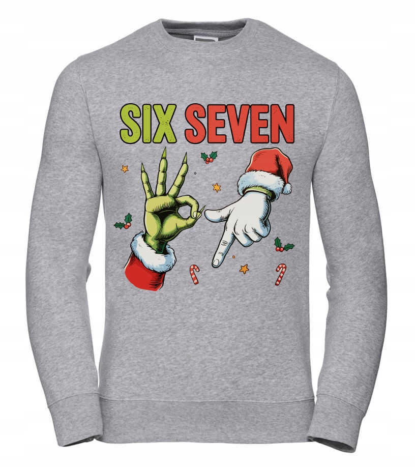 Pánská Mikina Six Seven Christmas Xs Šedá Dárek 67 Six Seven Něho Chlapa