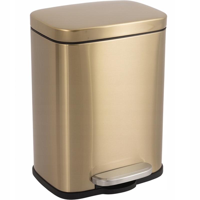 Levně odpadkový koš Odpadky do kuchyňského domu ViO 5B1-REM se zlatým pedálem 5 l