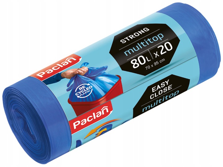 

Paclan Worki na Śmieci Multitop z Uszami 80L A'20