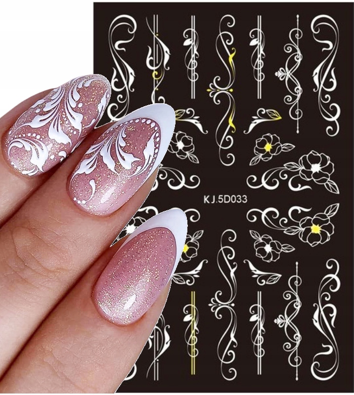 

Naklejki Na Paznokcie Samoprzylepne Kwiaty KJ5D033