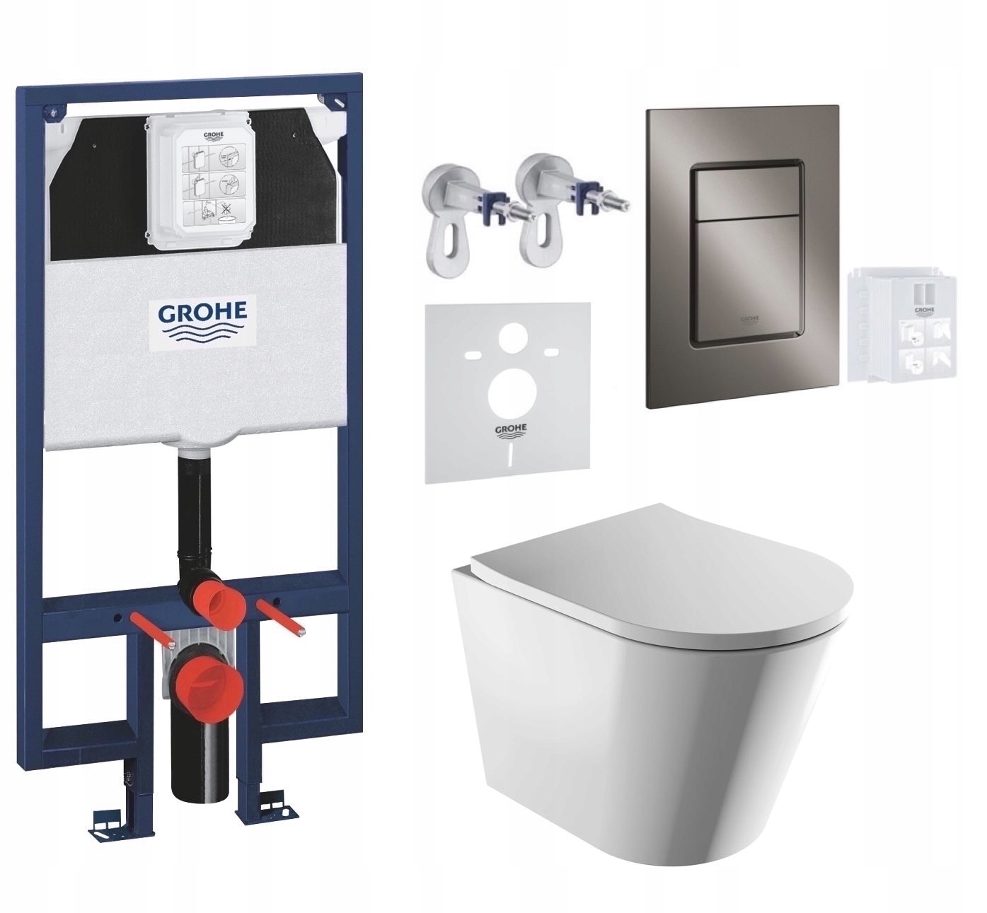 7v1 Wc Sada, Stelaz Grohe Slim Wc Miska Rim Silent Omnires Tlačidlo