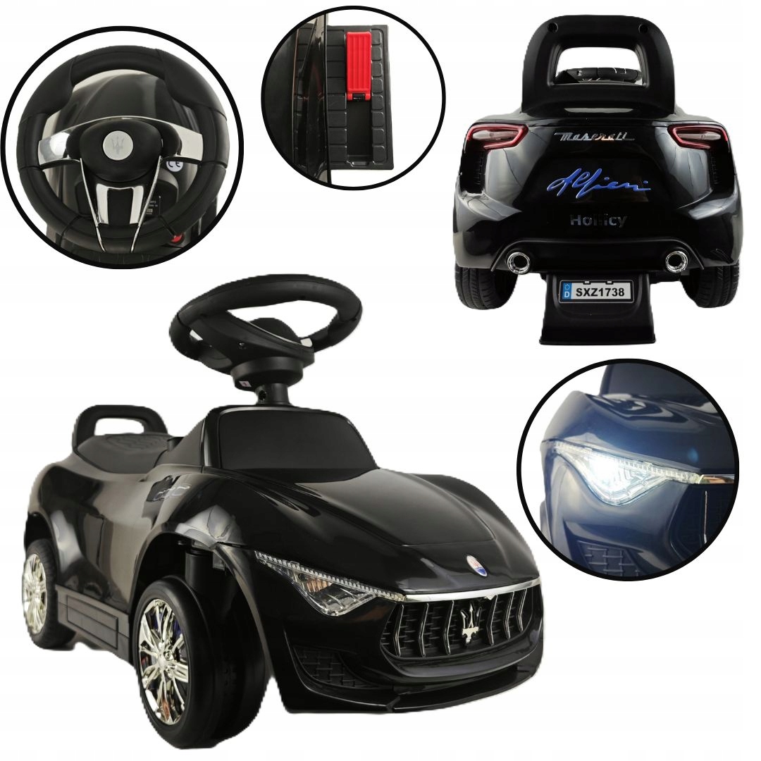 Jeździk Odpychacz Auto na Akumulator Gumowe Koła Maserati Alfieri 6V