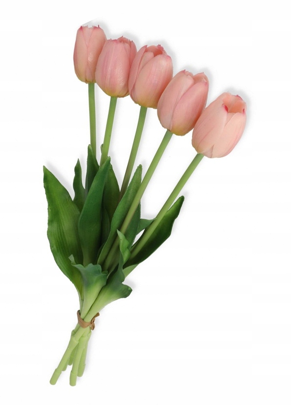 

Tulipany gumowe bukiet jasny róż 39cm silikon